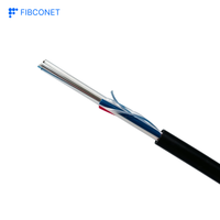 Kabel Serat Optik Mini ASU 12 24 Core Singlemode Aerial Self-supporting Rentang 80m 120m Kabel Jaringan FTTH Luar Ruangan
