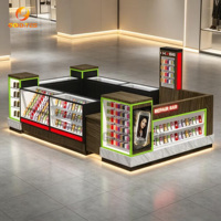 Kiosque de vente portable en bois personnalisé pour téléphones portables, présentoir de centre commercial, idées d'accessoires pour téléphones mobiles