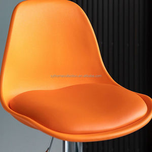 Tabourets de bar de style nordique à la mode en gros, tabourets de bar de cuisine de restaurant bon marché en PU + éponge + fer, tabourets de bar pivotants multicolores - Product Image 4