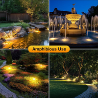 Lumières de paysage extérieur blanc chaud 3000k Ip68 étanche projecteur jardin décoratif pour fontaines de jardin, piscines ou cascades