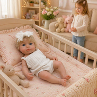 Poupée Reborn LouLou de 13 pouces, en silicone lesté, corps entier, fille réaliste, peinte à la main, jouet doux, jouet éducatif, racines implantées à la main