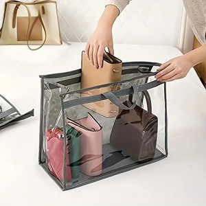 Sac de rangement <span class=keywords><strong>suspendu</strong></span> en PVC transparent, pliable et anti-poussière, pour articles divers, avec design moderne - Product Image 3