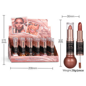 OEM Nouveau Hotsale Crème Surligneur Bâton <span class=keywords><strong>Bronzer</strong></span> Bâton Complet Visage Maquillage Fard À Paupières Léger Dewy Finish Highlight Stick - Product Image 5