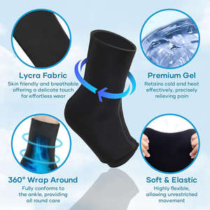 Compresse Chaude et Froide de Cheville en Gel avec Logo Personnalisé, Thérapie à 360 Degrés, Manchon de Compression et Soutien pour Cheville - Product Image 2