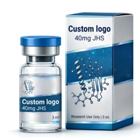 Boîte d'emballage personnalisée pour peptides, étanche, holographique, 3 ml, petite, en papier