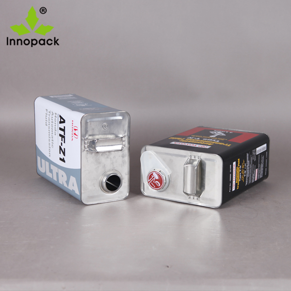 4Liter Metal Tin Can Motor Oil Engine Oil Container Factory Hot-selling Tin Can Oil Parts Image 2