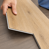 Plancher SPC en gros de l'usine chinoise, étanche, antidérapant, à clipser, LVT LVP, pour projets de construction en gros volume