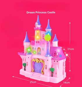Ensemble de maison de poupée pour enfants à <span class=keywords><strong>vendre</strong></span>, jeu de maison de poupée en plastique, château avec lumière et musique - Product Image 6