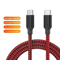 Kabel Data USB-C ke USB-C 1m 3A Fast Charging Braided (Nylon/PVC) untuk Kamera IOS & Penggunaan di Mobil-1JustLink
