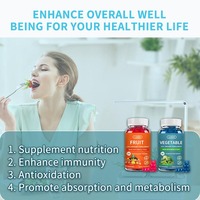 Complément alimentaire OEM/ODM Fruits et Légumes – 45 Gummies aux Fruits et Légumes, Vitamines pour Adultes et Enfants, Forme posologique : Bonbons Gommeux