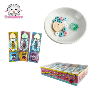 Venta al por mayor mezcla de sabores coloridos Venta caliente fruta pulsera caramelo dulce prensa caramelo con hacer estallar caramelo - Product Image 1