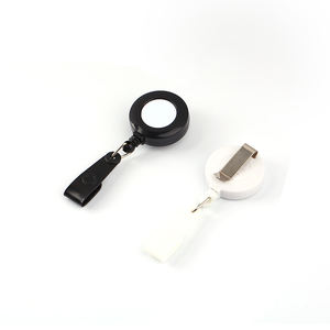 Custom Retractable Badge Reel Metal Clip ABS ID Card Keychain Badge Holder Promotional 750-900mm Expansion Length Silk Screen - Product Image 3