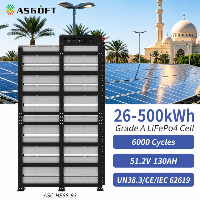 ASGOFT BESS ESS Energy Storage System Solar Lithium Lifepo4 Sodium Ion High Voltage Rack Cabinet Container Pack 200kwh Battery