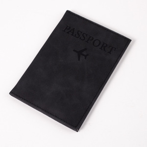Porte-passeport <span class=keywords><strong>personnalisable</strong></span> avec logo d'avion et fente pour <span class=keywords><strong>carte</strong></span> Étui étanche en cuir PU pour passeport de voyage ultra mince - Product Image 5