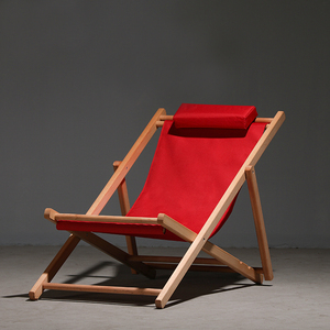 مخصص المحمولة للطي منخفضة ، الجلوس البحر الاسترخاء شريط خشب الساج طوي كرسي الشمس في الهواء الطلق الخشب الترفيه صالة الشاطئ سطح السفينة الكراسي/ - Product Image 6