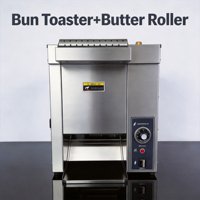 Machine à griller les pains à hamburger à haut rendement avec commande par bouton et rouleau à beurre pour snack-bars et services de restauration
