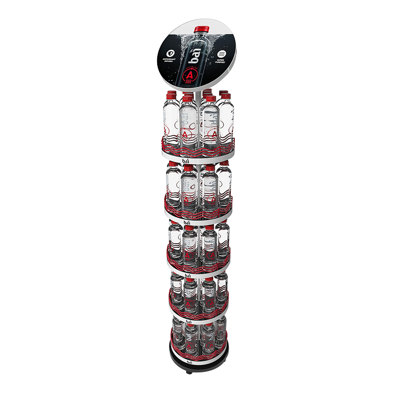 Apache Fashion Customizable Metal Mineral Water Display Stand for Supermarkets — view 4