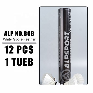 <span class=keywords><strong>ALP</strong></span> 808 12pcs/Tube Shuttlecocks White Goose Feather 76-77 Speed Durable Badminton Ball Stable Flight Use for Training Sports - Product Image 6