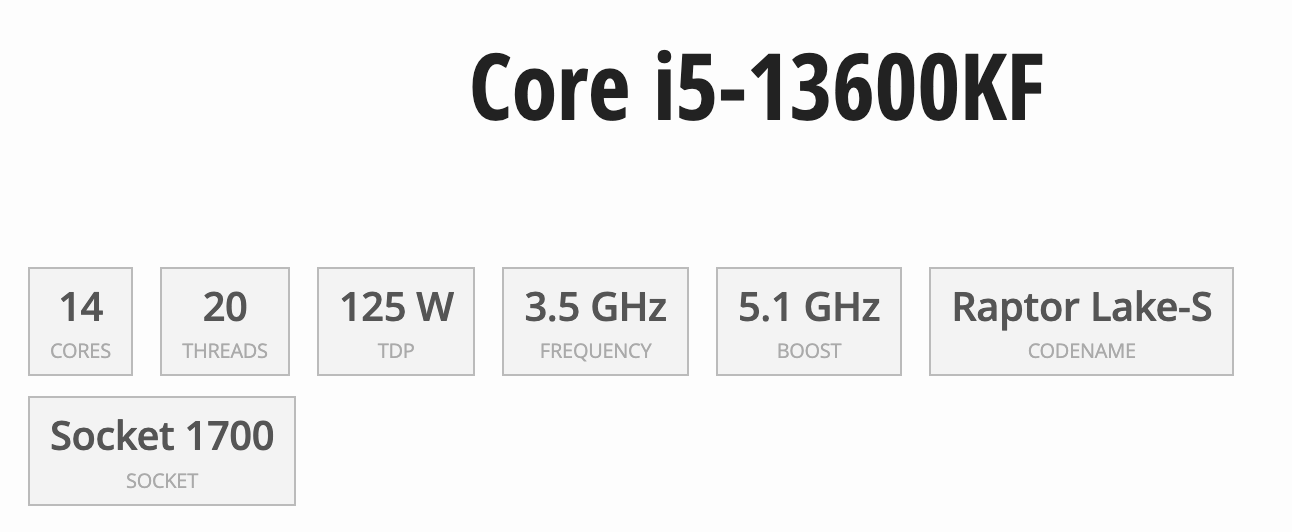I5-13600KF [Nuevo en caja con garantía de 3 años]