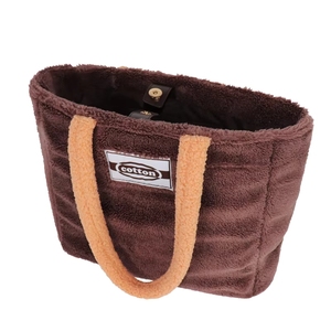 Bolso de mano de felpa marrón de gran capacidad para mujer y niña, estilo Teddy Sherpa, de moda, de fábrica en Vietnam, con certificación Sedex 4P - Product Image 2