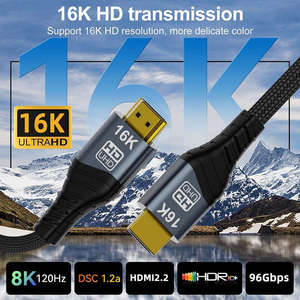 <span class=keywords><strong>สาย</strong></span> HDMI 2.2 ชุบทอง 24k ความเร็วสูง 16k60hz สำหรับคอมพิวเตอร์ โน้ตบุ๊ก <span class=keywords><strong>สาย</strong></span>วิดีโอ HD สำหรับจอภาพ ทีวี - Product Image 2