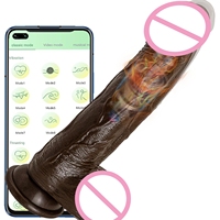 Vibrador Realista con Movimiento de Empuje, Juguete Sexual con 10 Vibraciones, Pene Telescópico con Calefacción y Simulación para Mujeres