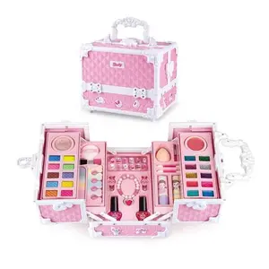 EPT Wholesale Cosmetic Kit Suitcase Beauty Toys Set Kids Pretend Play Real Make-up Sets Cosmetics Box Toy For Girls