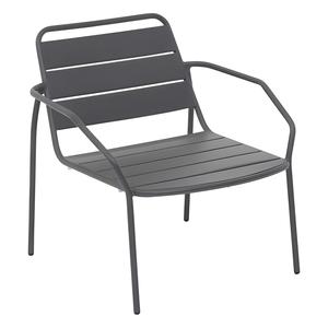 Poltrona lounge PHUKET in acciaio antracite - Product Image 1