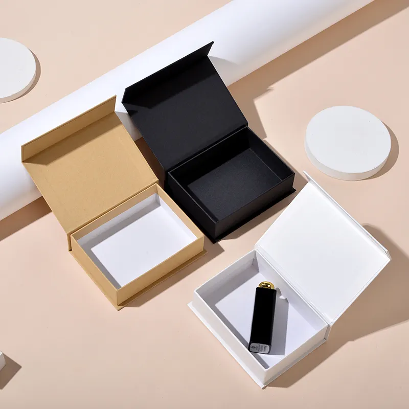 Échantillon gratuit Boîte pliante en carton plat portable personnalisé Boîte d'emballage cosmétique pliable en papier magnétique