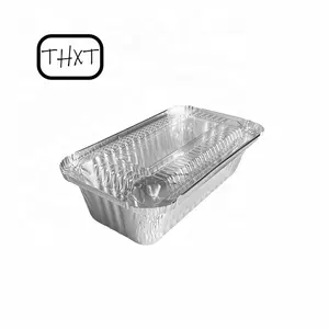 Plateaux à emporter pour aliments avec couvercles en carton blanc Feuille d'aluminium oblongue Heavy Duty Toutes les tailles Silver Food Grade Sushi Tray Accept