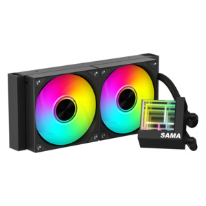 SAMA CPU refroidissement par eau PC refroidissement par eau liquide 280 liquide CPU refroidisseur <span class=keywords><strong>280mm</strong></span> radiateur avec 2X140mm ventilateurs ARGB à faible bruit - Product Image 1