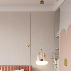 <span class=keywords><strong>Lampadario</strong></span> a Sospensione LED Minimalista <span class=keywords><strong>per</strong></span> Camera dei Bambini, Illuminazione da Comodino, Lampada a Forma di Castello <span class=keywords><strong>per</strong></span> Ragazze, Protezione <span class=keywords><strong>per</strong></span> gli Occhi - Product Image 2