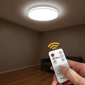 Lámpara de Techo LED Empotrada con Control Remoto, 3500K Blanco Cálido, Diseño Minimalista, AC 220V, Iluminación Interior - Product Image 2