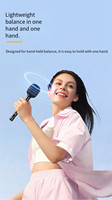 Microphone Crayon Condensateur Portable Sans Fil en Plastique avec Support, Microphone Bâton Portable Sans Fil