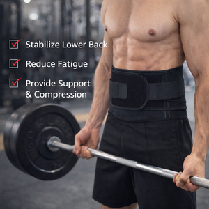 Ceinture de soutien lombaire ajustable, légère et respirante pour l'entraînement en salle de sport, compression et stabilité du bas du dos, soutien de la taille - Product Image 1
