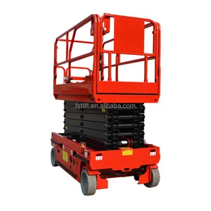 Indoor Self-Propelled Electric Telescopic Scissor Lift 10m Platform Height Hydraulic System Aerial Man Lift