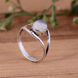 Handmade Natural Opalite <b>Stone</b> Ring 925 Silver Gemstone Oval Bezel Set Luxury Ring for Wedding Unisex Jewelry - Product Image 3