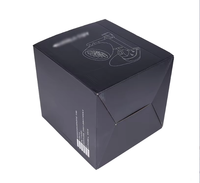 Boîtes en papier noir écologiques haut de gamme à fond verrouillable personnalisées pour ventilateurs de bureau et lampes de table, emballage imprimé avec logo, vente en gros en vrac