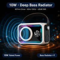 Altavoz Inalámbrico QD18 Abyss Mirror con Luz LED RGB, Bajos Profundos de 10W, Emparejamiento TWS, 12 Horas de Reproducción para Juegos de Escritorio