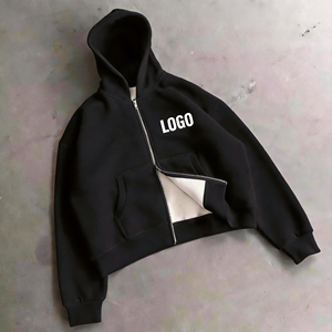 Sudadera con Capucha Unisex 2026, Nueva, con Cierre, Tejida, 100% Algodón Ecológico, Color Sólido, Informal, con Logotipo Personalizado, Tallas Grandes, Primavera, USA - Product Image 3