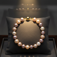 Fermoir en argent Mix Color 8-9mm Bracelet perlé de perles d'eau douce pour bijoux de mariée de mariage