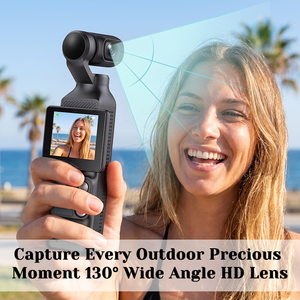 Caméra d'action 4K avec suivi automatique et contrôle gestuel, écran tactile, caméra de vlogging portable pour sports de plein air et aventures Q12S - Product Image 5