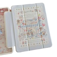 Étui de protection anti-chute pour iPad avec motif chat de demoiselle d'honneur mignon, transparent, magnétique, rotatif et coulissant, avec fonction de charge intégrée