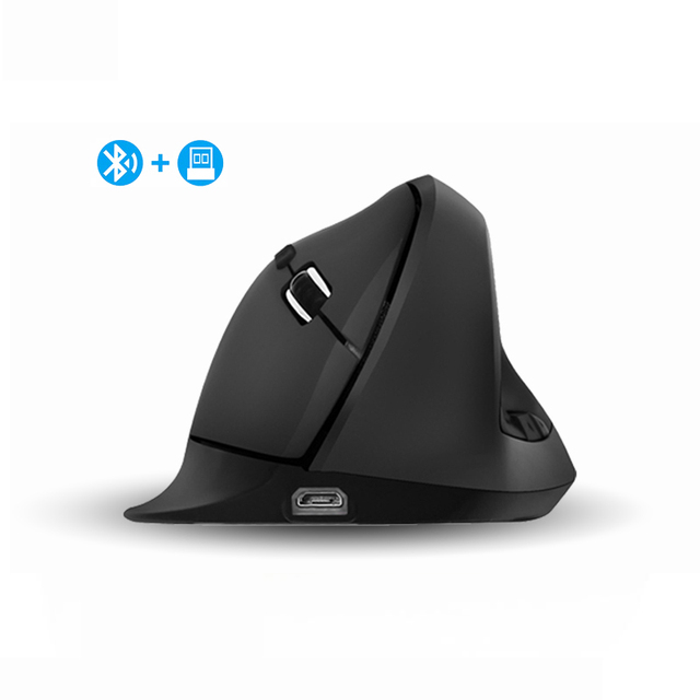 Dual Mode Silent Wireless Ergonomic Mouse Bluetooth 5.0 Inalambrico 2.4G USB Receiver Vertical Mouse Wireless Gaming Mice