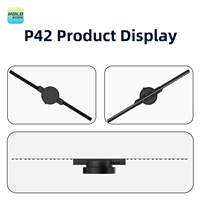 Nuevo Modelo de Proyector Holográfico 3D de 42 cm, Ventilador de Visualización Publicitaria Animada LED, Tarjeta SD, Novedades para Fiestas, Equipo P42