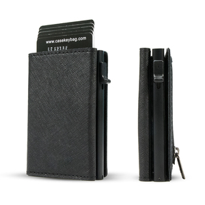 CASEKEY NEW Design Golden Supplier PU Leather <b>RFID</b> Pop up <b>Wallet</b> Saffiano Style <b>Wallet</b> Pop up <b>Wallet</b> <b>for</b> <b>Men</b> - Product Image 1