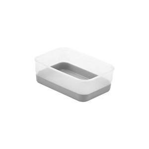<b>Drawer</b> Organizer Rectangular Light Gray <b>Stackable</b> Kitchen Utensil <b>Storage</b> Tray With Dots Pattern For <b>Drawer</b> Use - Product Image 5
