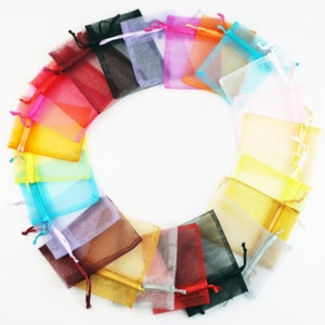 Wholesale Eco-Friendly Durable Gift Mesh Printed Solid Color Collared Organza <b>Bags</b> for Jewelry Accessories Customization - Product Image 6