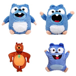 Peluche Grizzy e i Lemming, Orso Polare <span class=keywords><strong>Grizzly</strong></span>, Personaggi dei Cartoni Animati, Bambole di Peluche, Cuscino Morbido per Dormire - Product Image 1