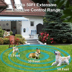सौर-संचालित ट्रिपल-हेड अल्ट्रासोनिक कुत्ते सरीसृप पनरोक IPx5 छाल निवारक आउटडोर स्मार्ट कुत्ते छाल रोकथाम उपकरण - Product Image 6